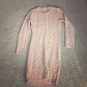 PinkBlush maternity cable knit sweater dress